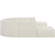 Bowery Hill Contemporary Cream Vegan Leather Modular Sectional