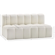 Bowery Hill Contemporary Cream Vegan Leather Modular Sectional