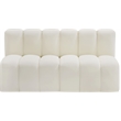 Bowery Hill Contemporary Cream Vegan Leather Modular Sectional