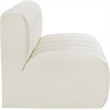 Bowery Hill Contemporary Cream Vegan Leather Modular Sectional
