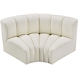 Bowery Hill Contemporary Cream Vegan Leather Modular Sectional