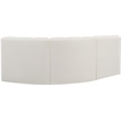 Bowery Hill Contemporary Cream Vegan Leather Modular Sectional