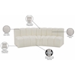 Bowery Hill Contemporary Cream Vegan Leather Modular Sectional