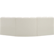 Bowery Hill Contemporary Cream Vegan Leather Modular Sectional