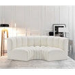 Bowery Hill Contemporary Cream Vegan Leather Modular Sectional