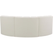 Bowery Hill Contemporary Cream Vegan Leather Modular Sectional