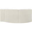 Bowery Hill Contemporary Cream Vegan Leather Modular Sectional