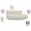 Bowery Hill Contemporary Cream Vegan Leather Modular Sectional