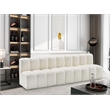 Bowery Hill Contemporary Cream Vegan Leather Modular Sectional