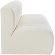 Bowery Hill Contemporary Cream Vegan Leather Modular Sectional