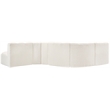 Bowery Hill Contemporary Cream Boucle Fabric Modular Sectional