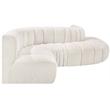 Bowery Hill Contemporary Cream Boucle Fabric Modular Sectional