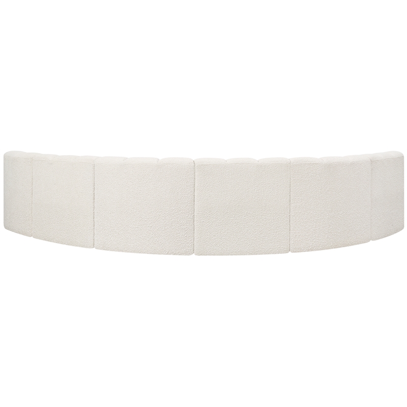 Bowery Hill Contemporary Cream Boucle Fabric Modular Sectional