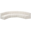 Bowery Hill Contemporary Cream Boucle Fabric Modular Sectional