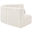 Bowery Hill Contemporary Cream Boucle Fabric Modular Sectional
