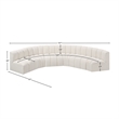Bowery Hill Contemporary Cream Boucle Fabric Modular Sectional