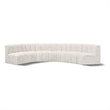 Bowery Hill Contemporary Cream Boucle Fabric Modular Sectional