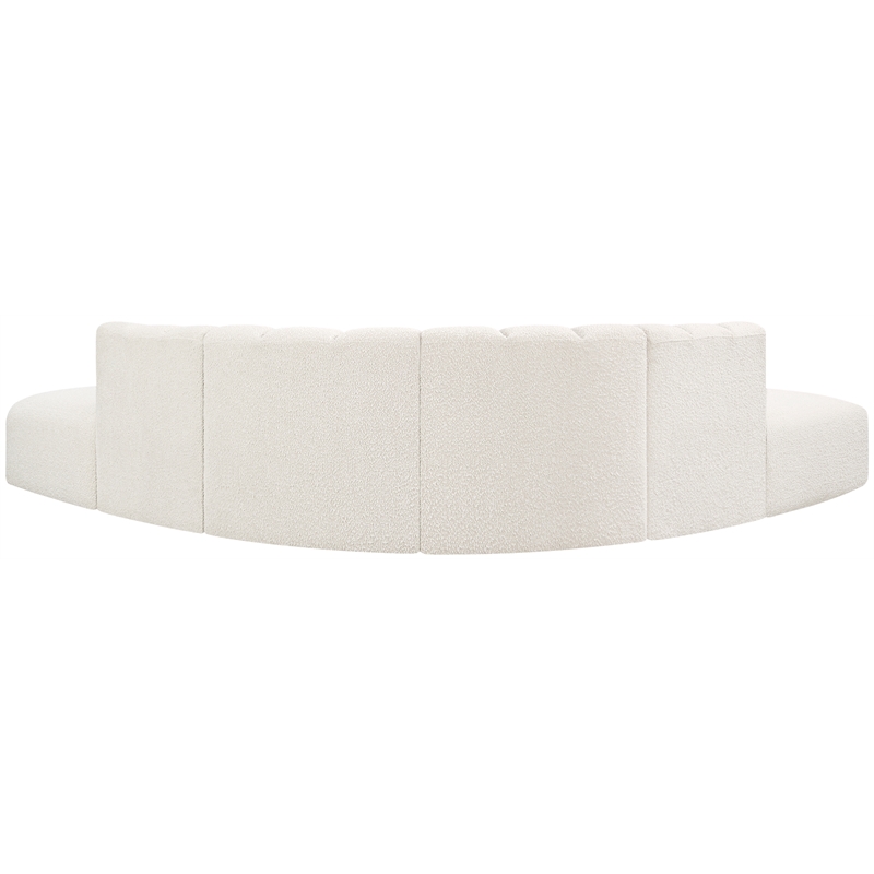 Bowery Hill Contemporary Cream Boucle Fabric Modular Sectional