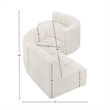 Bowery Hill Contemporary Cream Boucle Fabric Modular Sectional