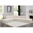 Bowery Hill Contemporary Cream Boucle Fabric Modular Sectional