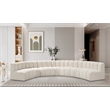 Bowery Hill Contemporary Cream Boucle Fabric Modular Sectional