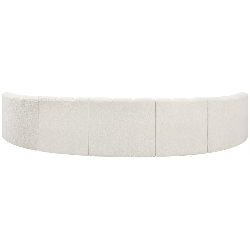 Bowery Hill Contemporary Cream Boucle Fabric Modular Sectional