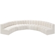 Bowery Hill Contemporary Cream Boucle Fabric Modular Sectional