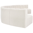 Bowery Hill Contemporary Cream Boucle Fabric Modular Sectional