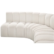 Bowery Hill Contemporary Cream Boucle Fabric Modular Sectional