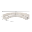 Bowery Hill Contemporary Cream Boucle Fabric Modular Sectional