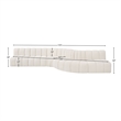 Bowery Hill Contemporary Cream Boucle Fabric Modular Sectional