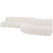 Bowery Hill Contemporary Cream Boucle Fabric Modular Sectional