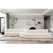 Bowery Hill Contemporary Cream Boucle Fabric Modular Sectional