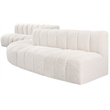 Bowery Hill Contemporary Cream Boucle Fabric Modular Sectional