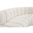 Bowery Hill Contemporary Cream Boucle Fabric Modular Sectional