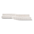 Bowery Hill Contemporary Cream Boucle Fabric Modular Sectional