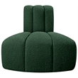 Bowery Hill Contemporary Rich Green Boucle Fabric Reverse Corner