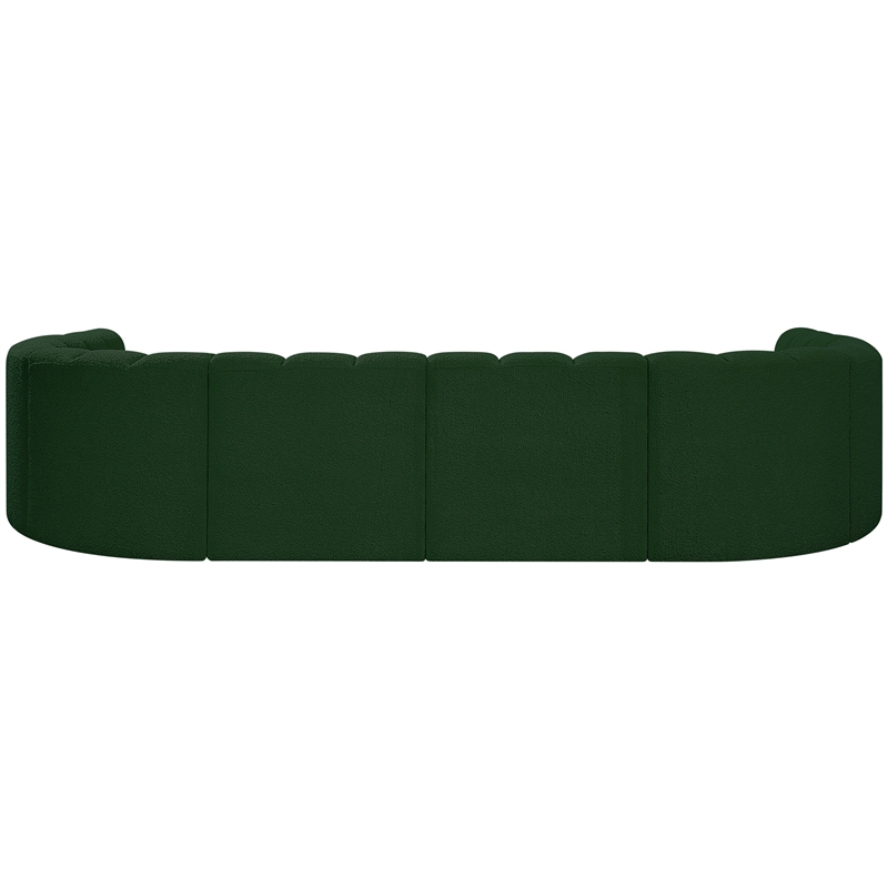 Bowery Hill Contemporary Green Boucle Fabric Modular Sectional