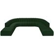Bowery Hill Contemporary Green Boucle Fabric Modular Sectional