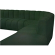 Bowery Hill Contemporary Green Boucle Fabric Modular Sectional