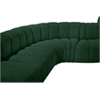 Bowery Hill Contemporary Green Boucle Fabric Modular Sectional