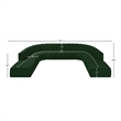 Bowery Hill Contemporary Green Boucle Fabric Modular Sectional