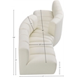 Bowery Hill Contemporary Cream Vegan Leather Modular Sectional