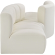 Bowery Hill Contemporary Cream Vegan Leather Modular Sectional