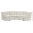 Bowery Hill Contemporary Cream Vegan Leather Modular Sectional
