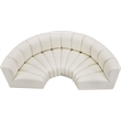 Bowery Hill Contemporary Cream Vegan Leather Modular Sectional