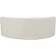 Bowery Hill Contemporary Cream Vegan Leather Modular Sectional