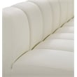 Bowery Hill Contemporary Cream Vegan Leather Modular Sectional