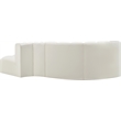 Bowery Hill Contemporary Cream Vegan Leather Modular Sectional