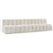 Bowery Hill Contemporary Cream Vegan Leather Modular Sectional